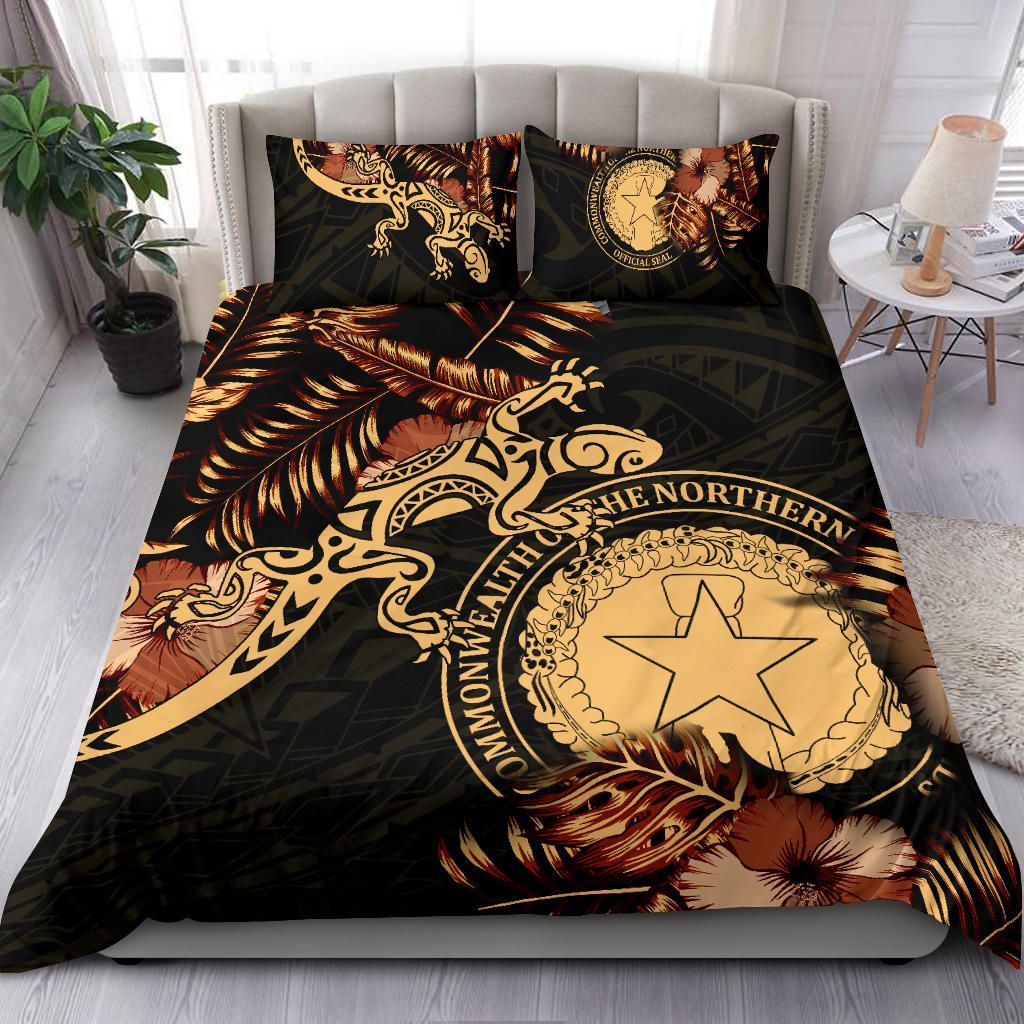 Polynesian Duvet Cover Set - Northern Mariana Islands Duvet Cover Set Lizrad Lucky