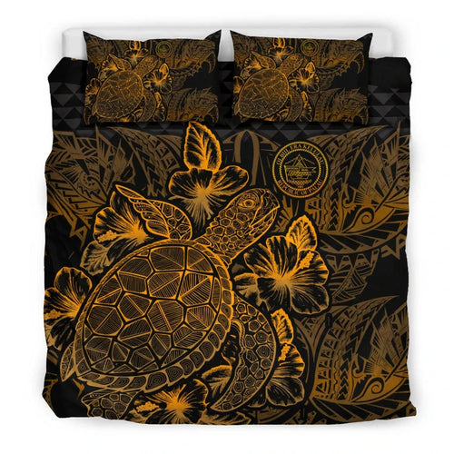 Polynesian Bedding Set - Palau Duvet Cover Set Gold Color