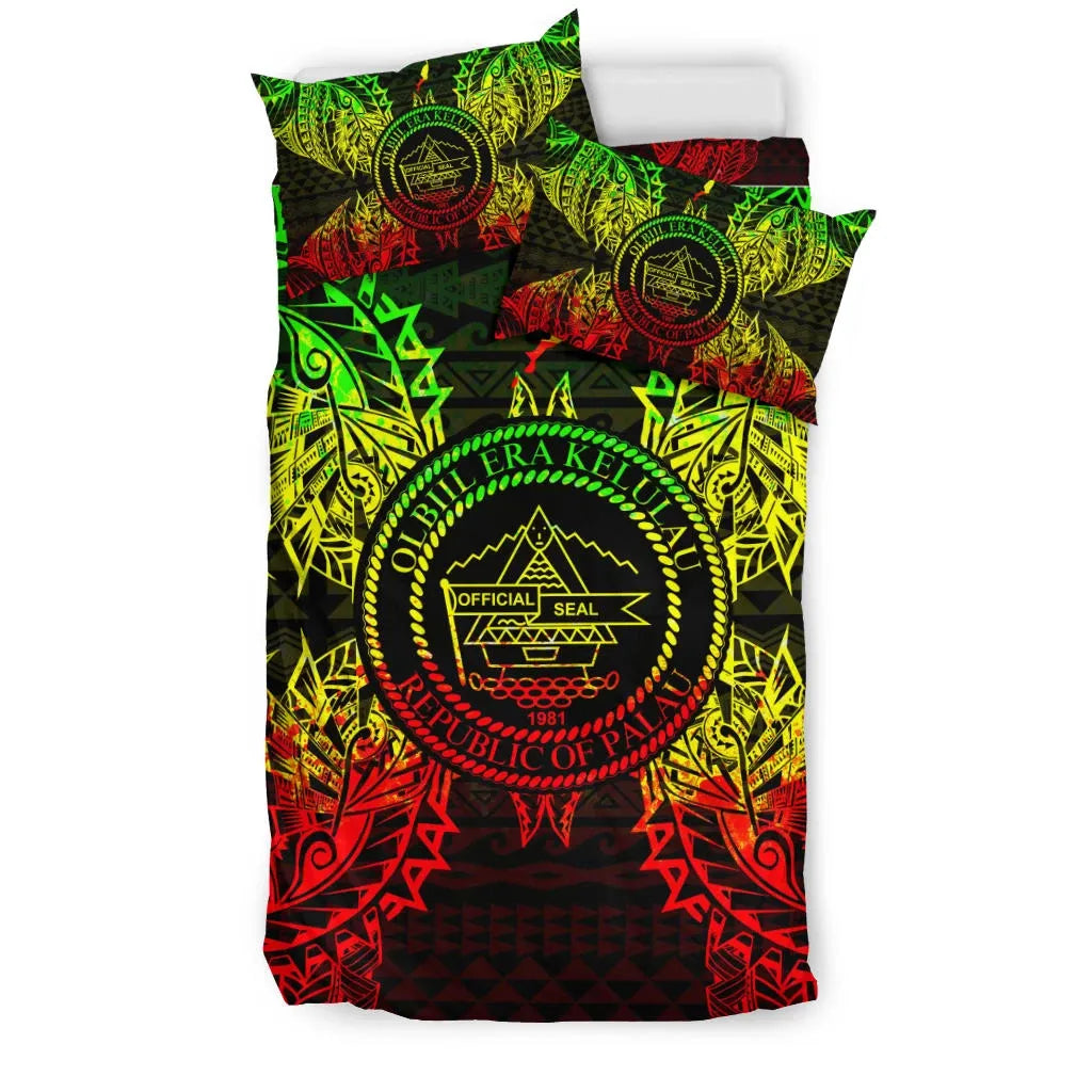 Polynesian Bedding Set - Palau Duvet Cover Set Map Reggae