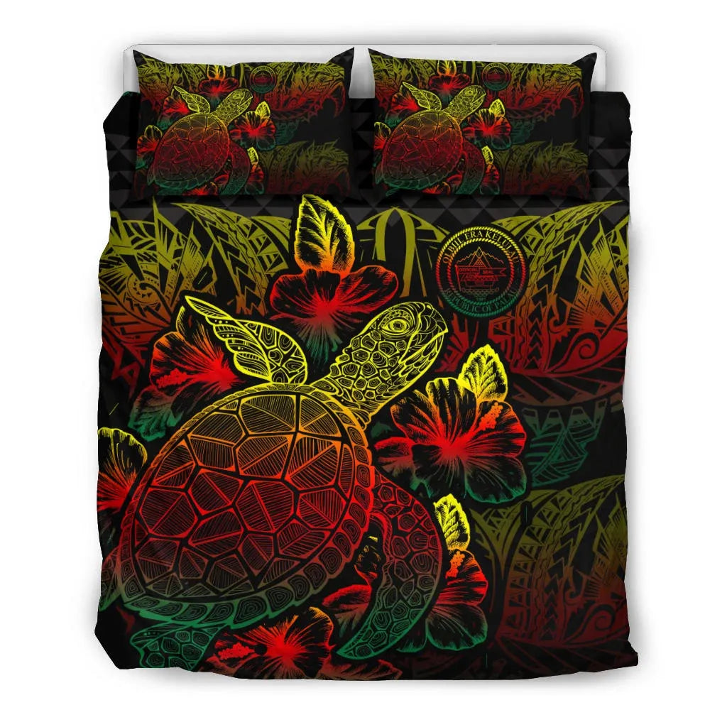 Polynesian Bedding Set - Palau Duvet Cover Set Reggae Color