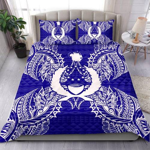 Polynesian Bedding Set - Pohnpei Duvet Cover Set Map Blue