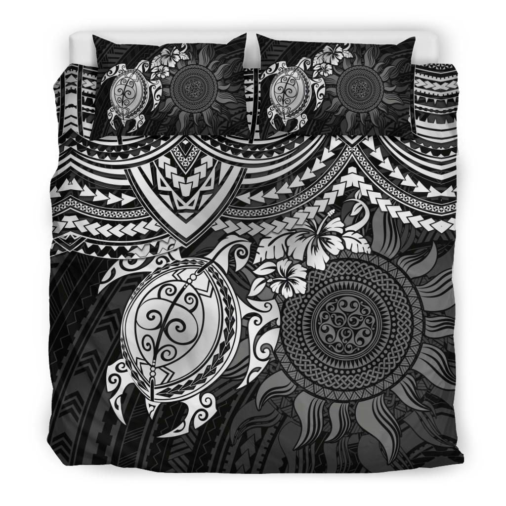 Polynesian Duvet Cover Set - Polynesian White Turtle