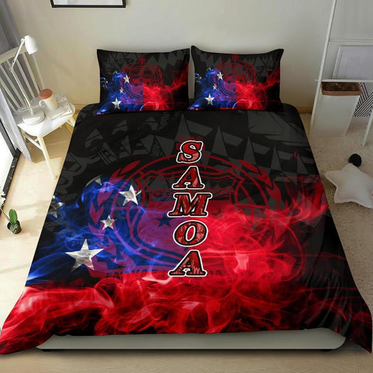 Polynesian Bedding Set - Samoa Duvet Cover Set Smoking Style