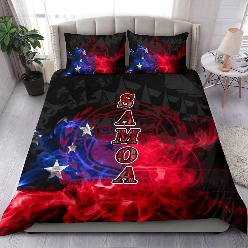 Polynesian Bedding Set - Samoa Duvet Cover Set Smoking Style