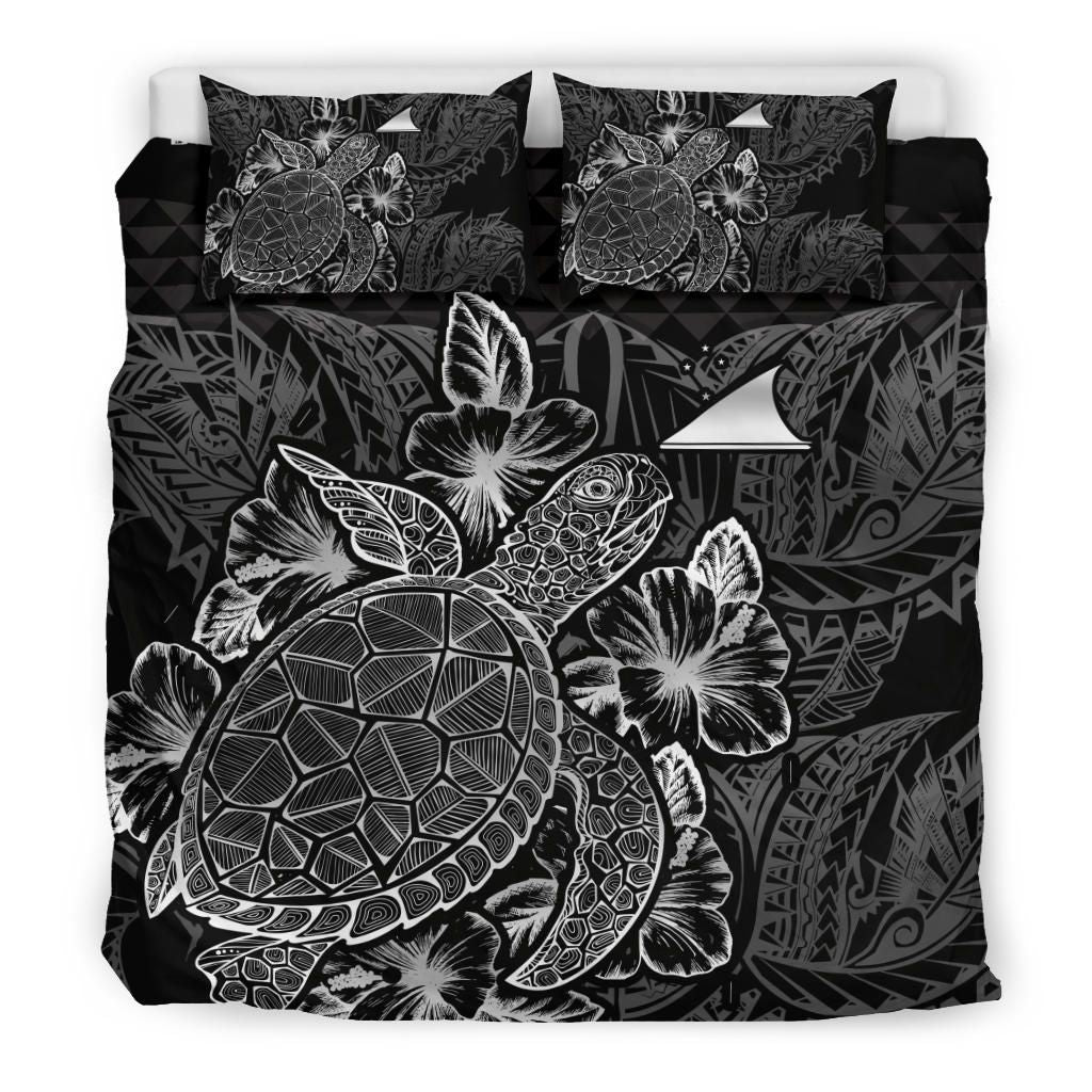 Polynesian Bedding Set - Tokelau Duvet Cover Set Black Color