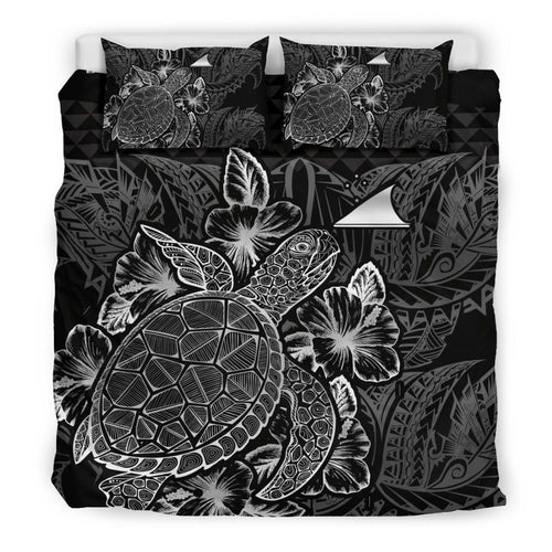 Polynesian Bedding Set - Tokelau Duvet Cover Set Black Color
