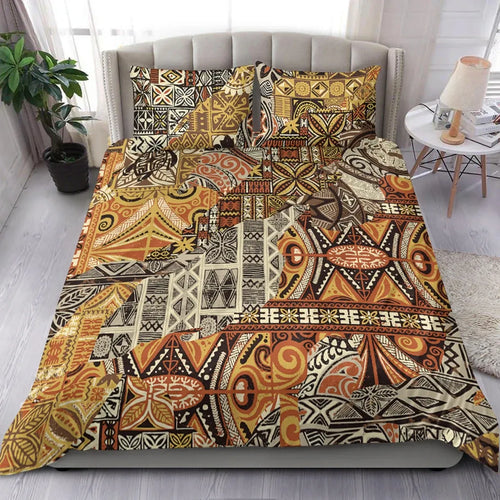 Polynesian Bedding Set - Tribal Fabric Patchwork Special Style