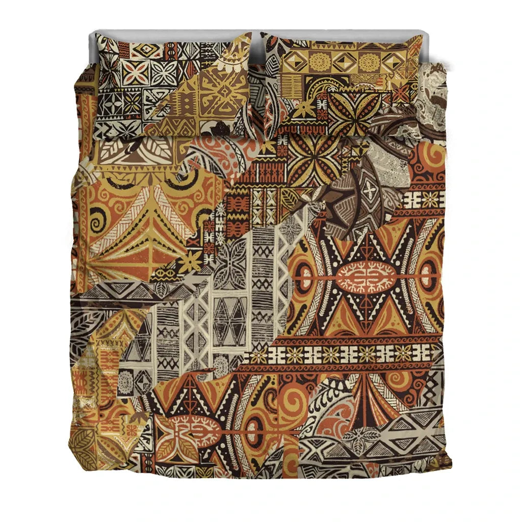 Polynesian Bedding Set - Tribal Fabric Patchwork Special Style