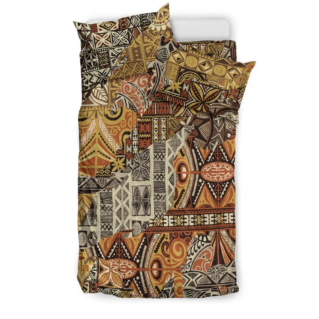 Polynesian Bedding Set - Tribal Fabric Patchwork Special Style