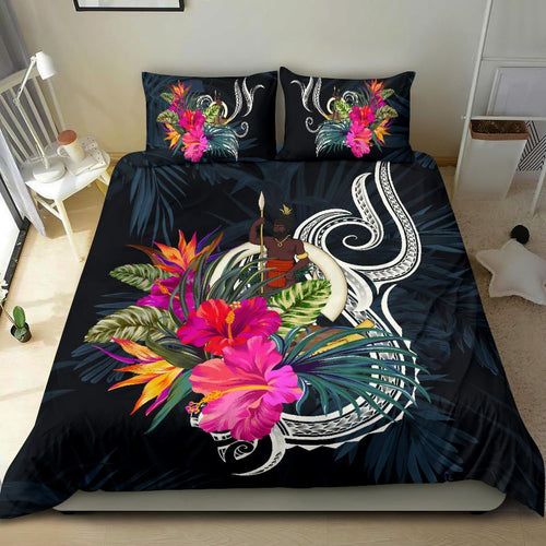Polynesian Bedding Set - Vanuatu Duvet Cover Set Tropical Flowers