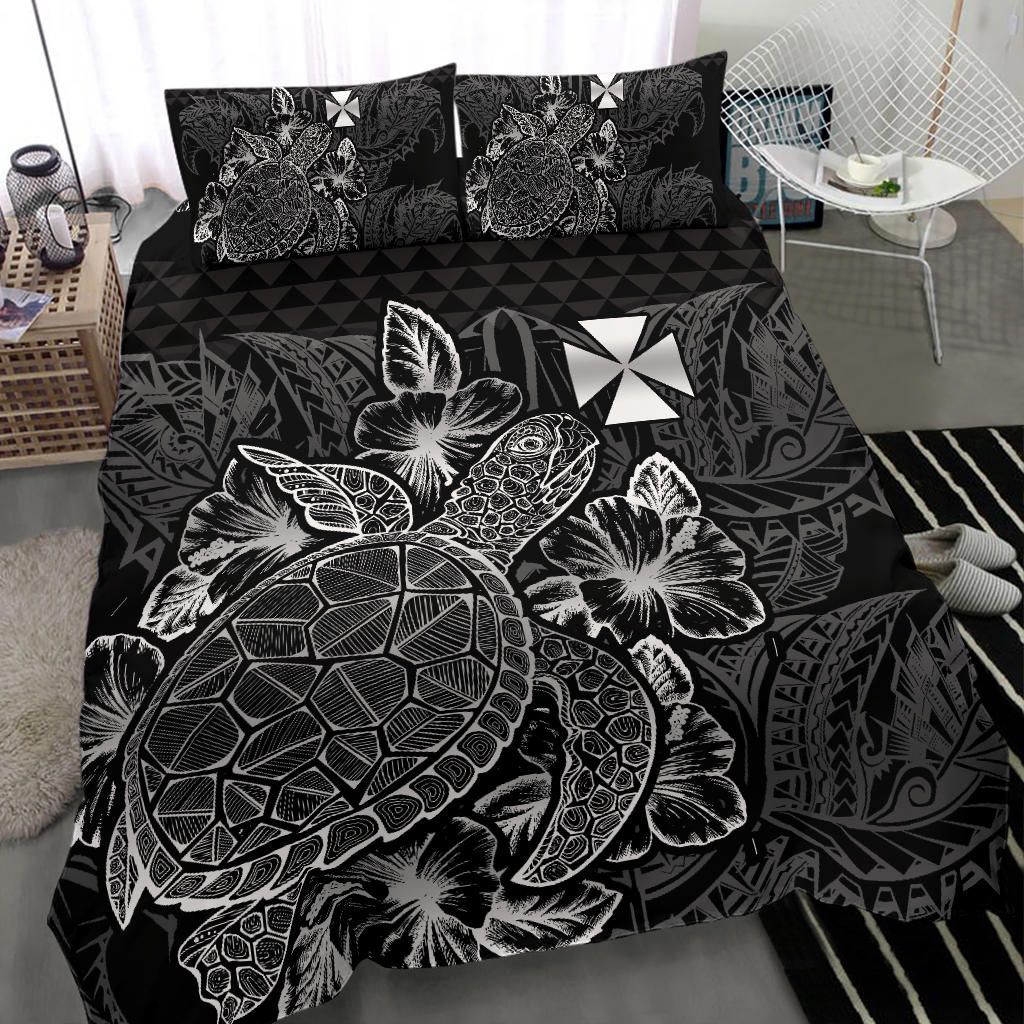 Polynesian Bedding Set - Wallis And Futuna Duvet Cover Set Black Color