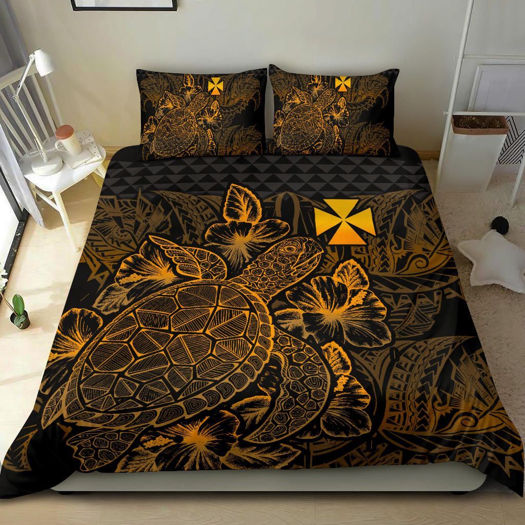 Polynesian Bedding Set - Wallis And Futuna Duvet Cover Set Gold Color