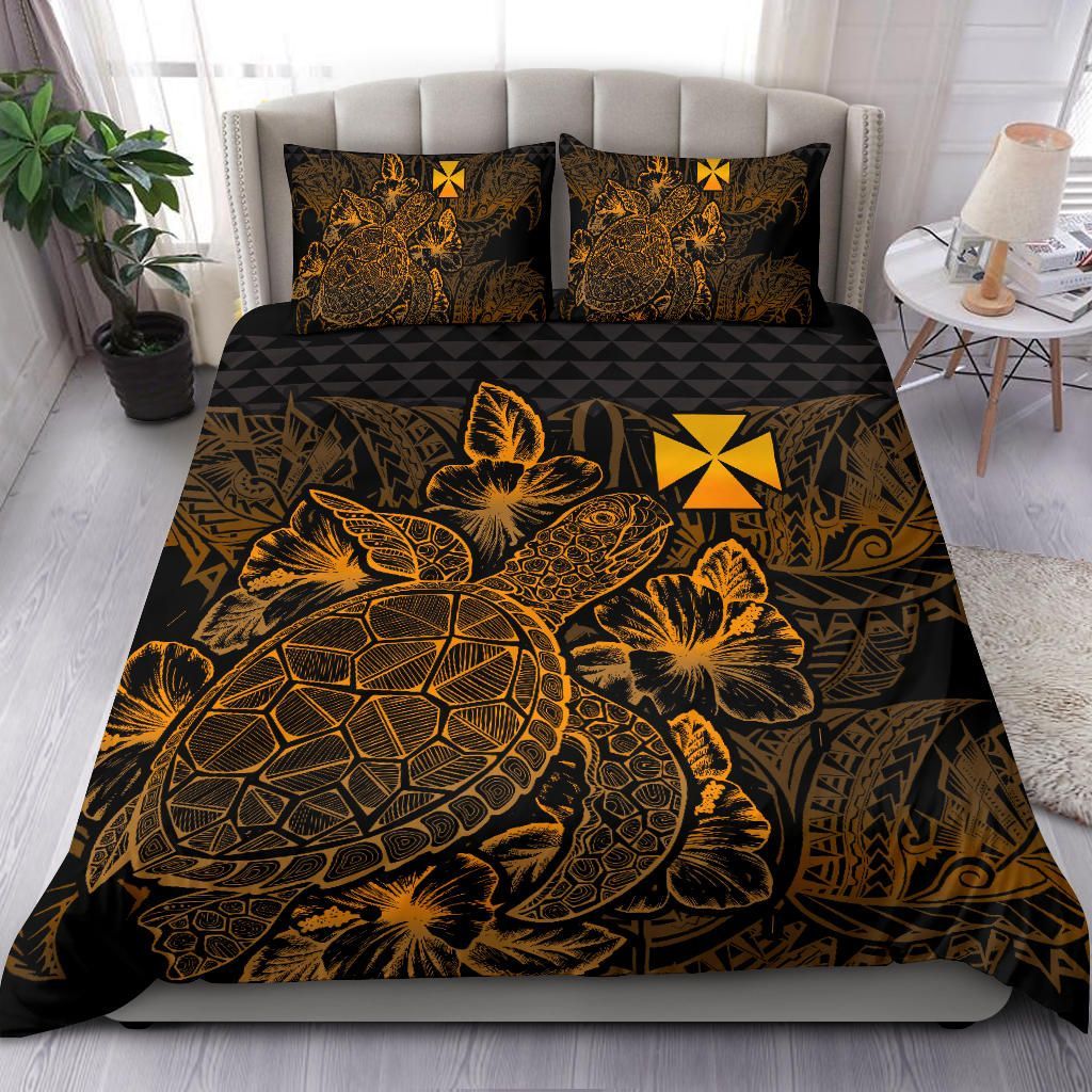 Polynesian Bedding Set - Wallis And Futuna Duvet Cover Set Gold Color