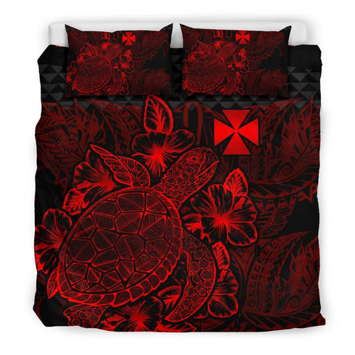Polynesian Bedding Set - Wallis And Futuna Duvet Cover Set Red Color