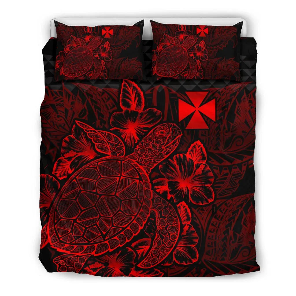 Polynesian Bedding Set - Wallis And Futuna Duvet Cover Set Red Color