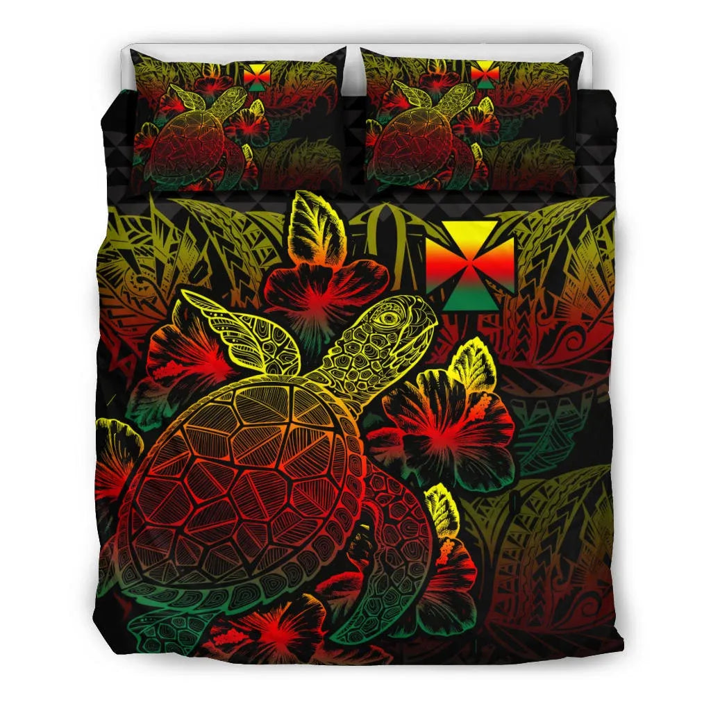 Polynesian Bedding Set - Wallis And Futuna Duvet Cover Set Reggae Color