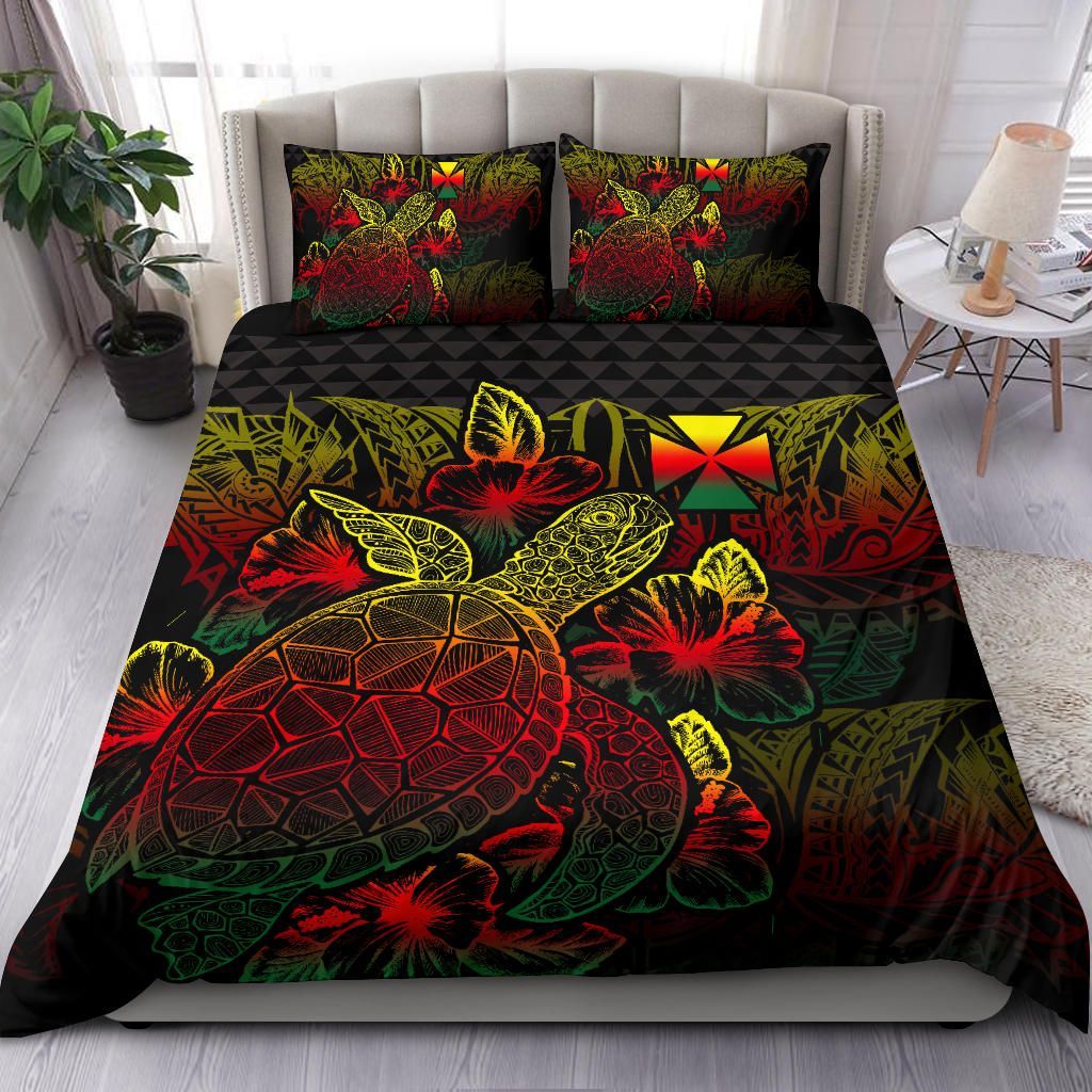 Polynesian Bedding Set - Wallis And Futuna Duvet Cover Set Reggae Color