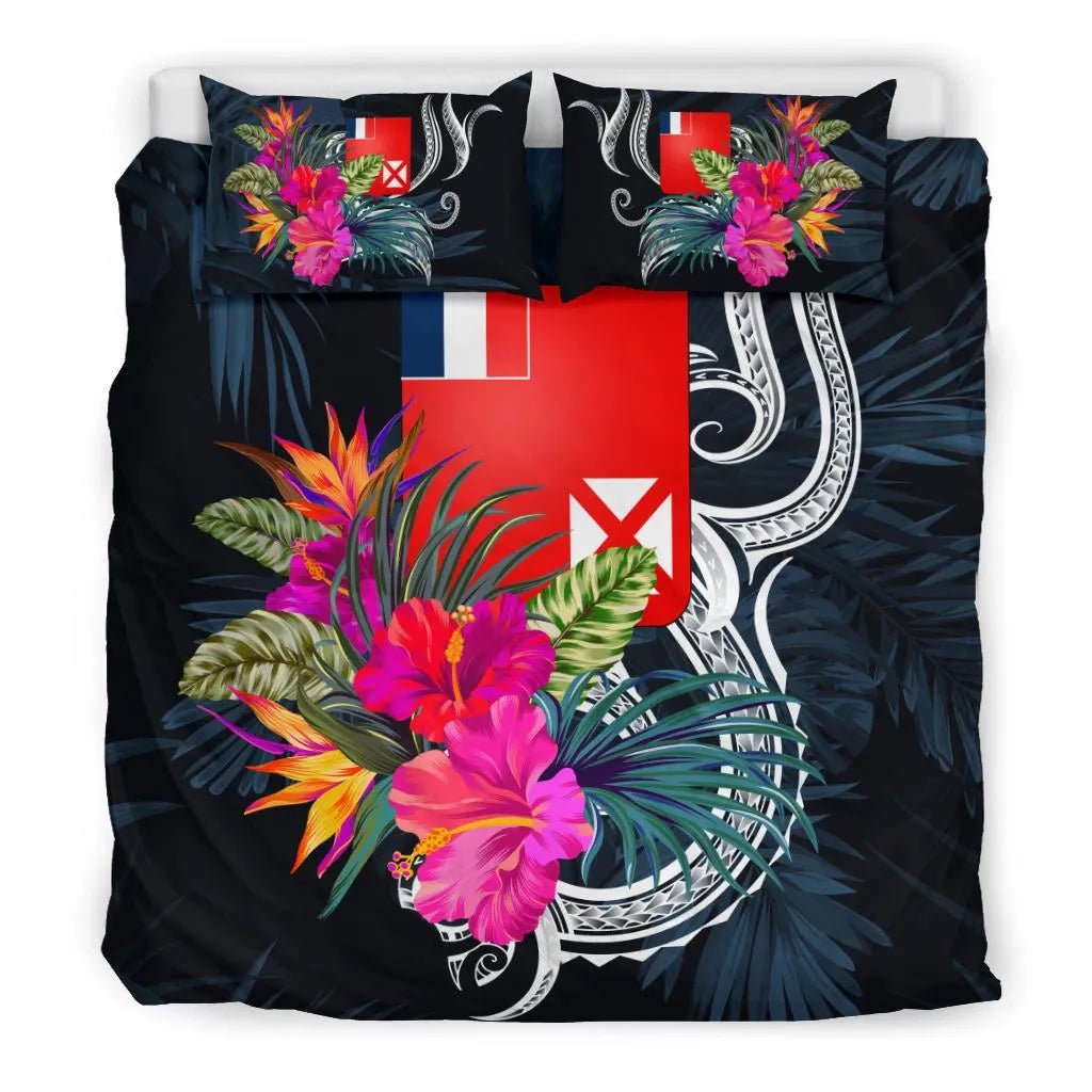 Polynesian Bedding Set - Wallis And Futuna Duvet Cover Set Tropical Flowers