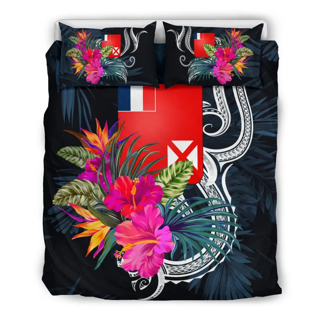 Polynesian Bedding Set - Wallis And Futuna Duvet Cover Set Tropical Flowers