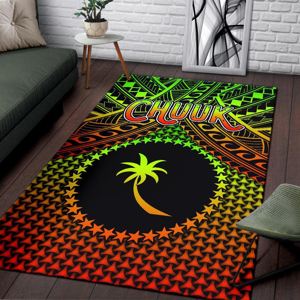 Polynesian Chuuk Area Rug - Reggae Vintage Polynesian Patterns
