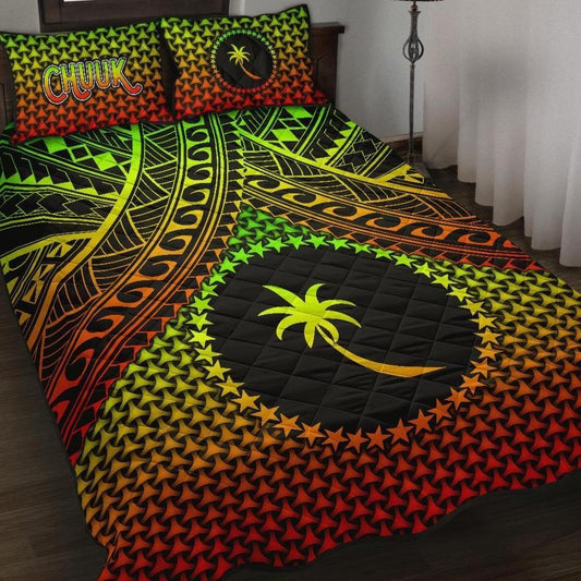 Polynesian Chuuk Quilt Bed Set - Reggae Vintage Polynesian Patterns