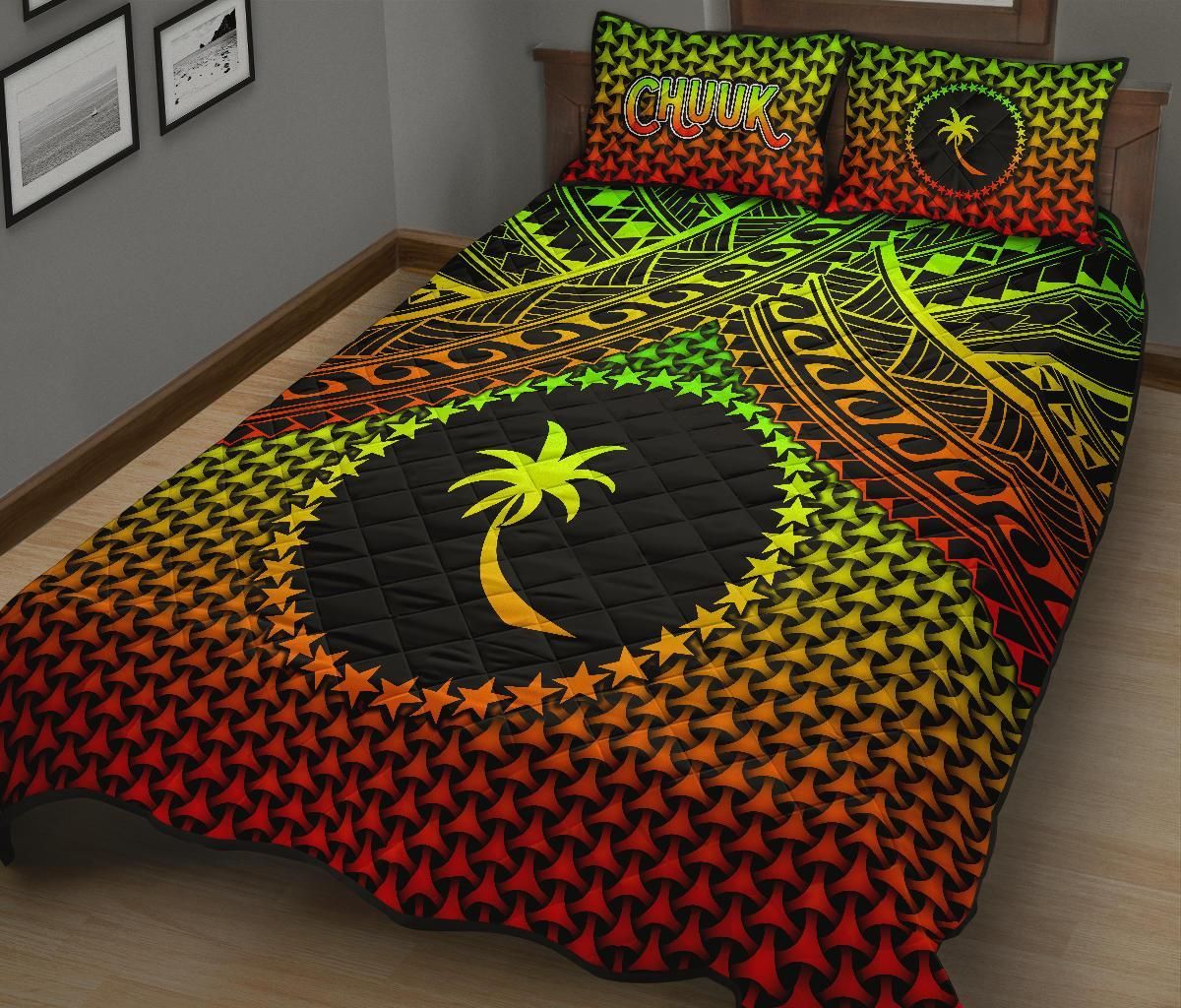 Polynesian Chuuk Quilt Bed Set - Reggae Vintage Polynesian Patterns
