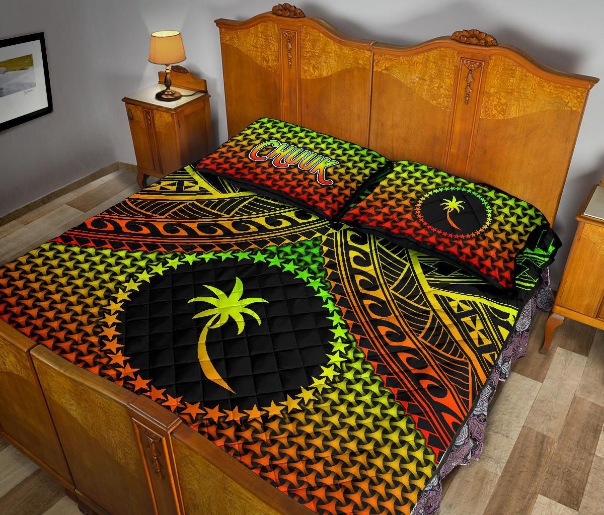 Polynesian Chuuk Quilt Bed Set - Reggae Vintage Polynesian Patterns