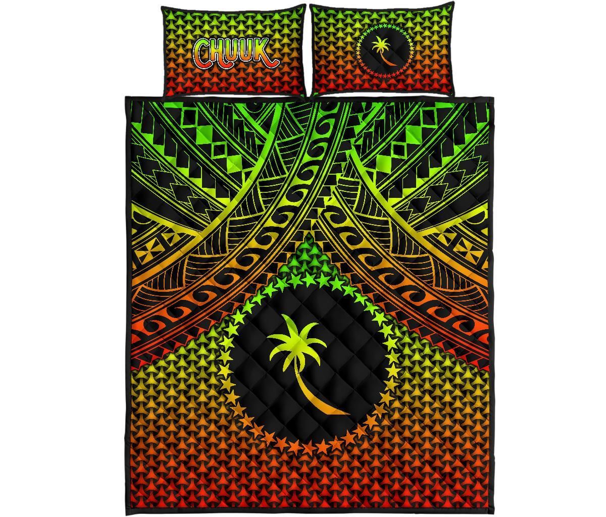 Polynesian Chuuk Quilt Bed Set - Reggae Vintage Polynesian Patterns
