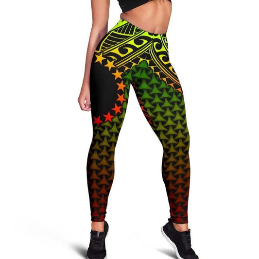 Polynesian Cook Islands Legging - Reggae Vintage Polynesian Patterns
