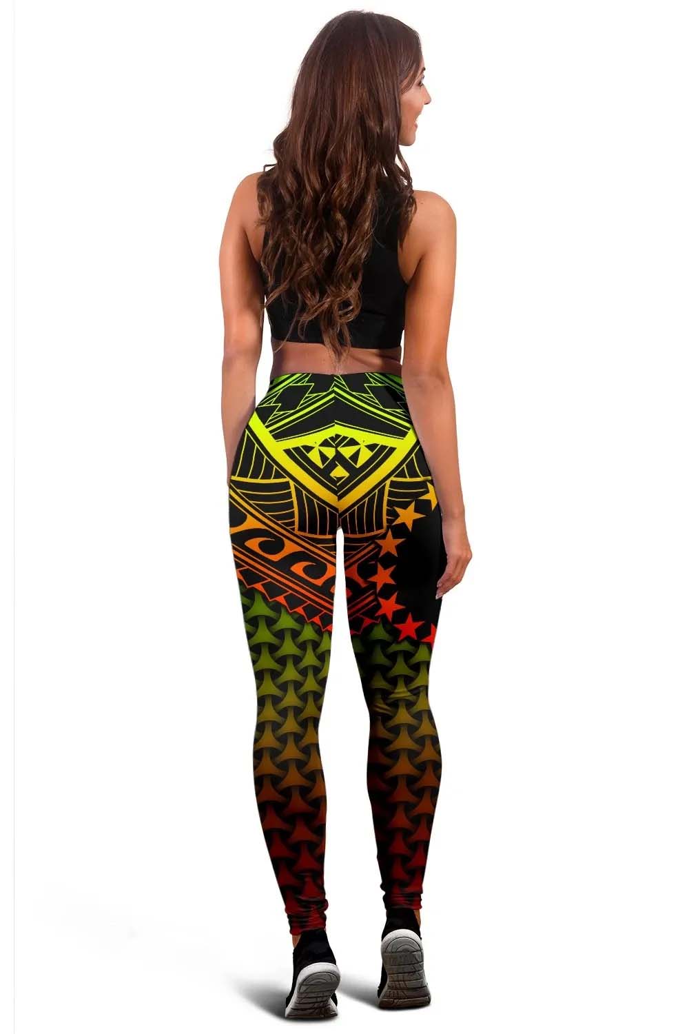 Polynesian Cook Islands Legging - Reggae Vintage Polynesian Patterns