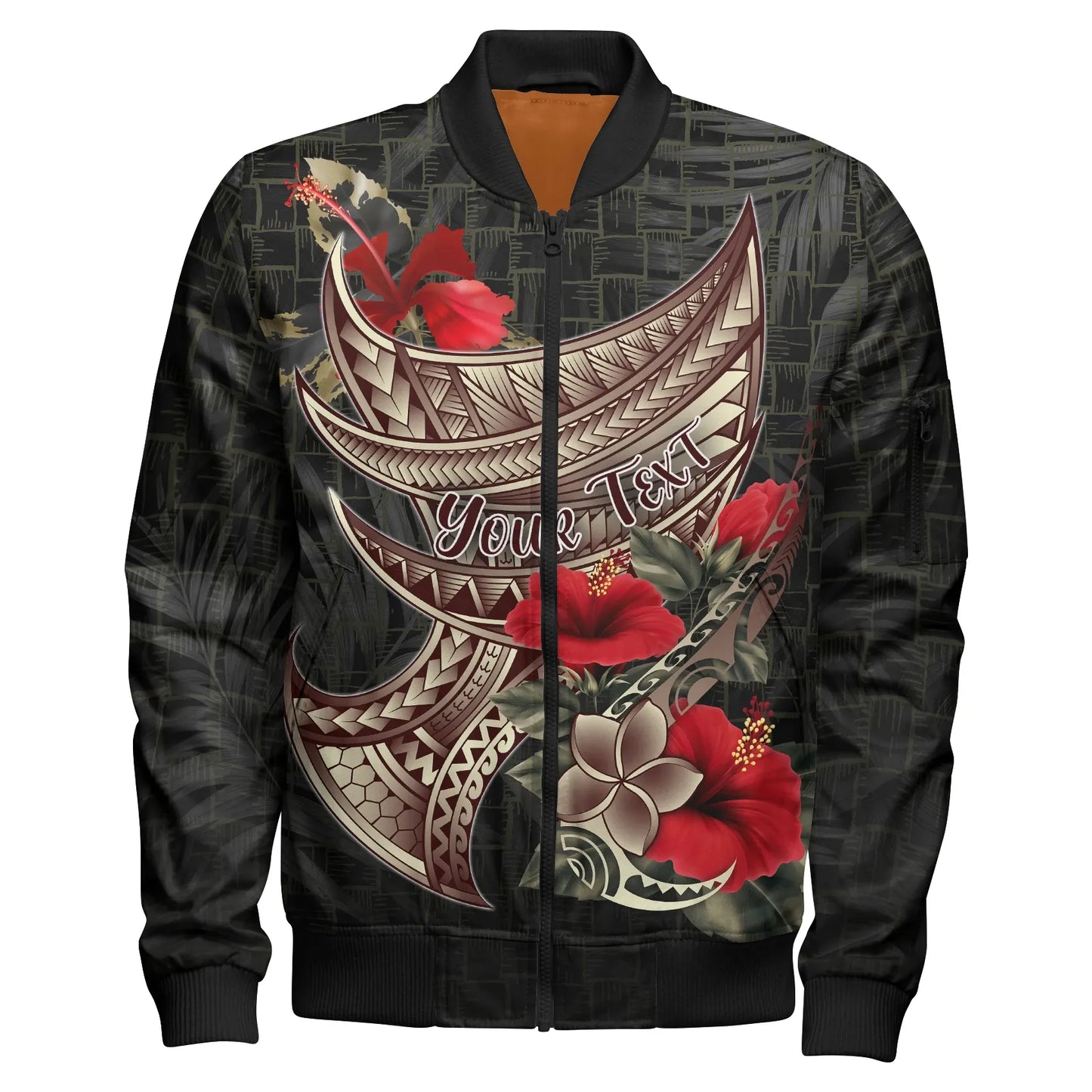 Polynesian Custom Personalised Bomber Jacket- Polynesian Tribal Vintage Style