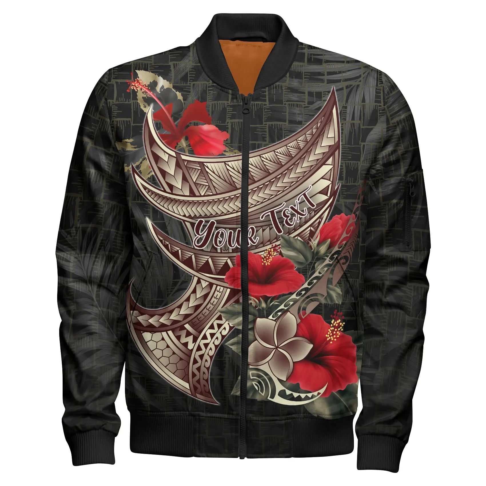 Polynesian Custom Personalised Bomber Jacket- Polynesian Tribal Vintage Style