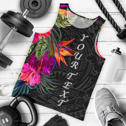 Polynesian Custom Personalised Men Tank Top - Hibiscus Pattern