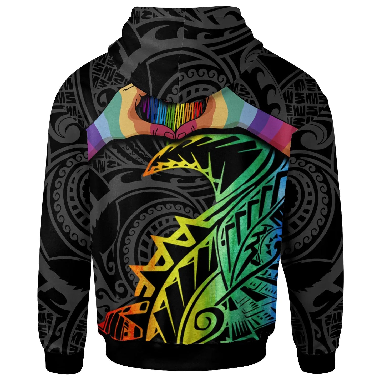 Polynesian Custom Personalized Hoodie - LGBT Heartbeat