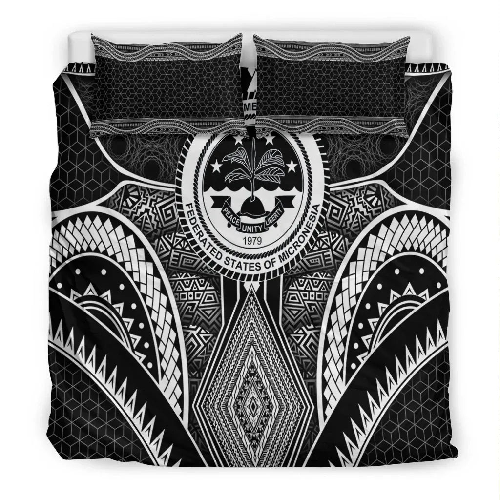 Polynesian FSM Bedding Set - Poly Pattern With Coa Federated States Of Micronesia
