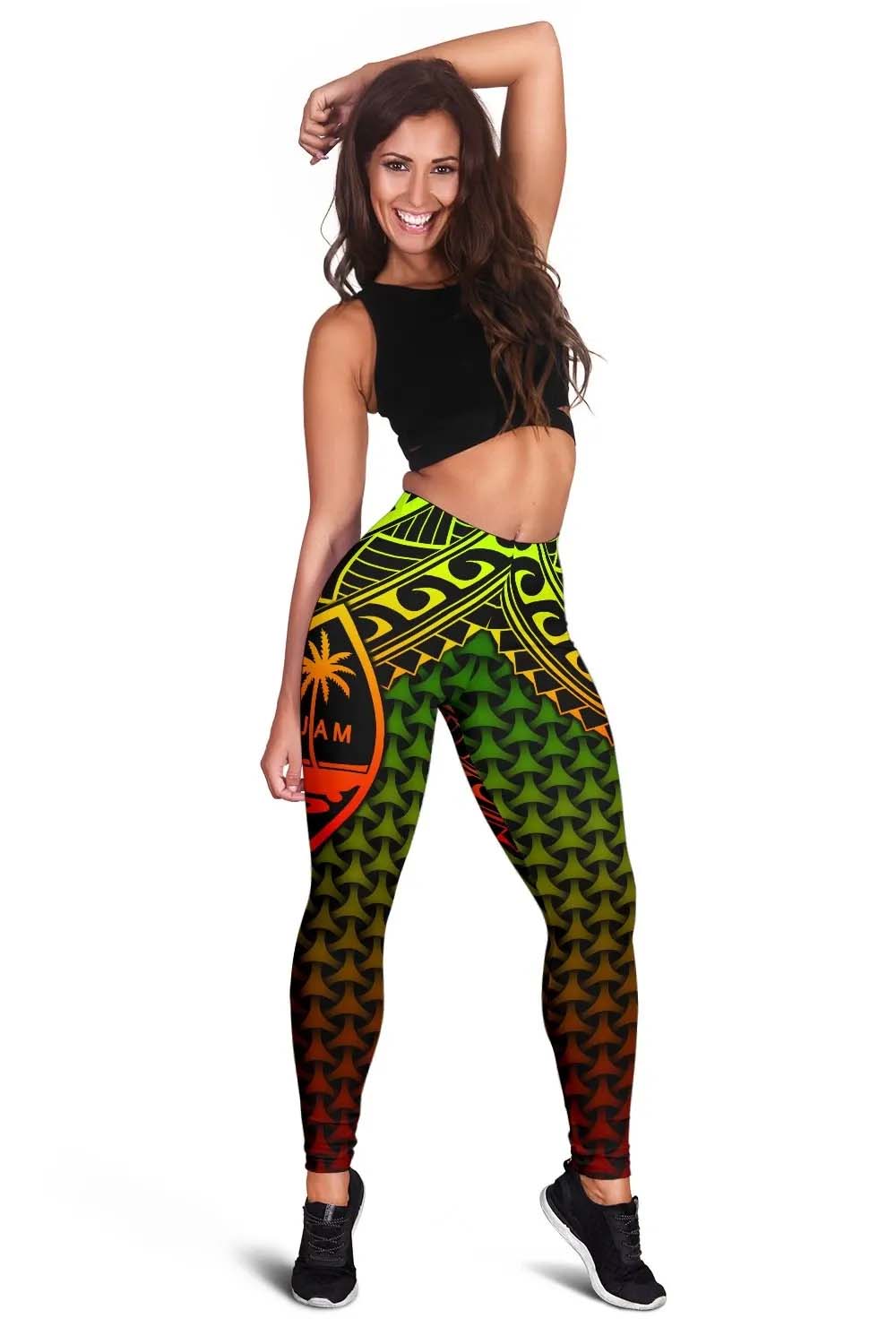 Polynesian Guam Legging - Reggae Vintage Polynesian Patterns