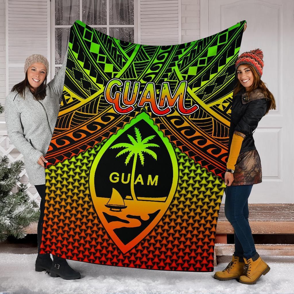 Polynesian Guam Premium Blanket - Reggae Vintage Polynesian Patterns