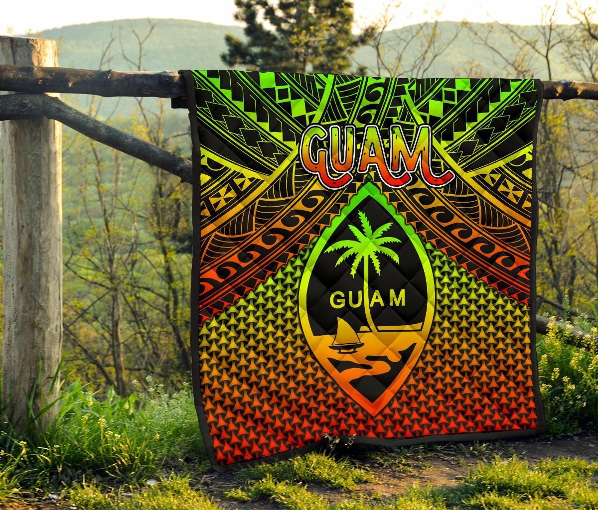 Polynesian Guam Premium Quilt - Reggae Vintage Polynesian Patterns