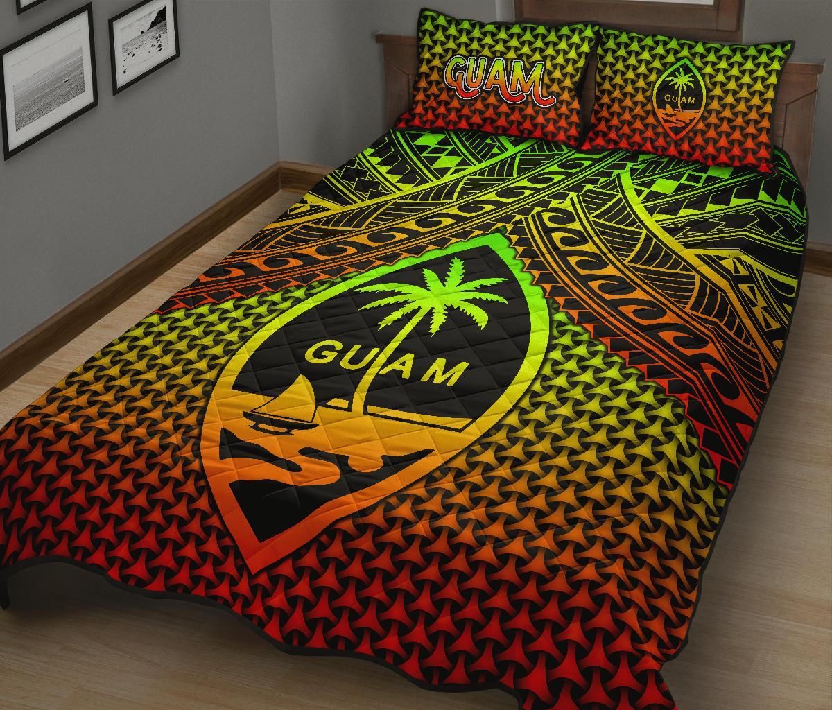 Polynesian Guam Quilt Bed Set - Reggae Vintage Polynesian Patterns