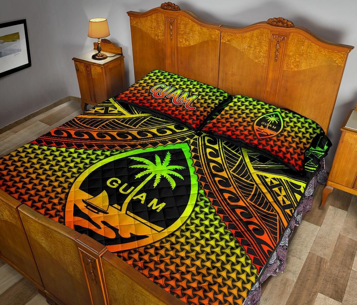 Polynesian Guam Quilt Bed Set - Reggae Vintage Polynesian Patterns