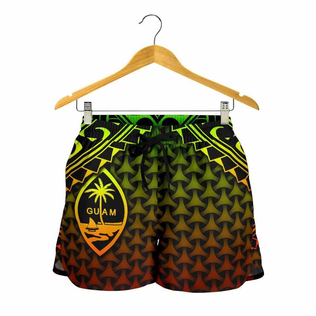 Polynesian Guam Women Shorts - Reggae Vintage Polynesian Patterns