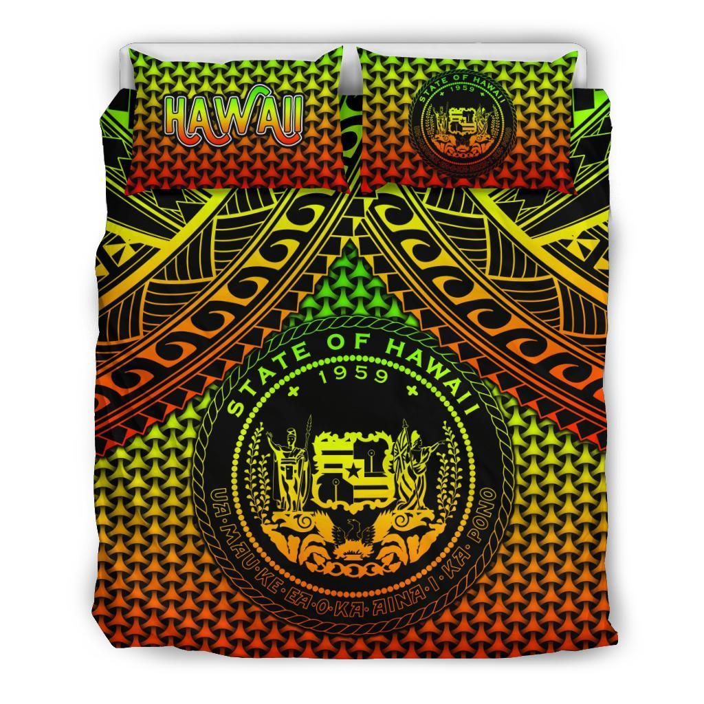 Polynesian Hawaii Bedding Set - Reggae Vintage Polynesian Patterns