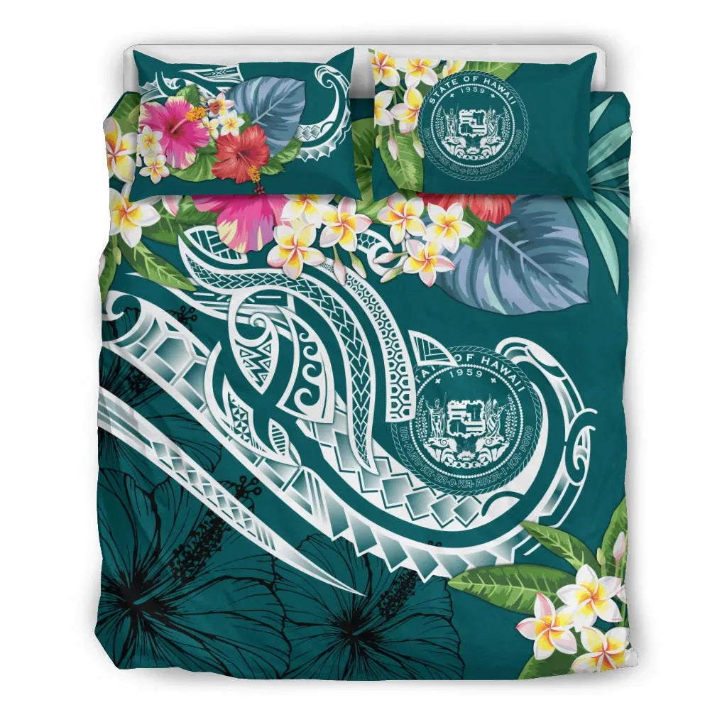 Polynesian Hawaii Bedding Set - Summer Plumeria