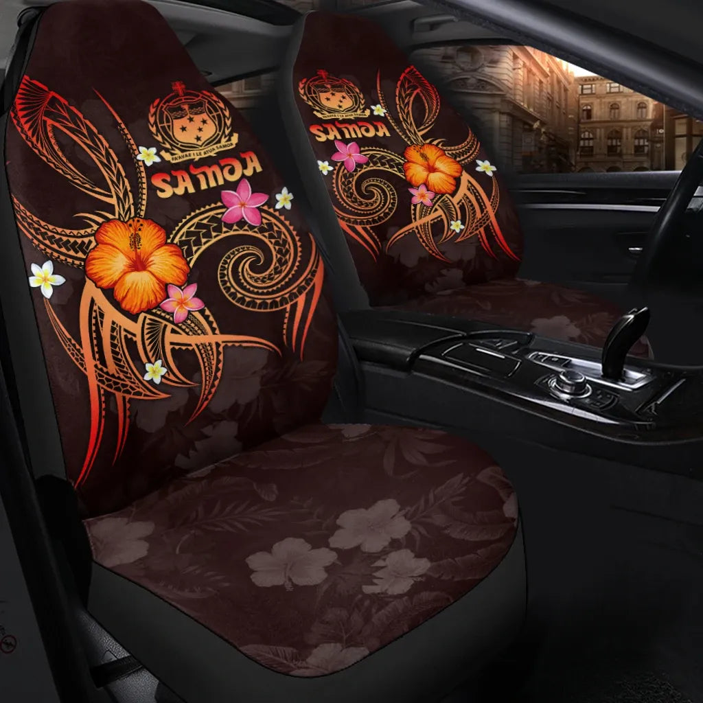 Polynesian Hawaii Car Seat Covers - Legend of Samoa (Red)