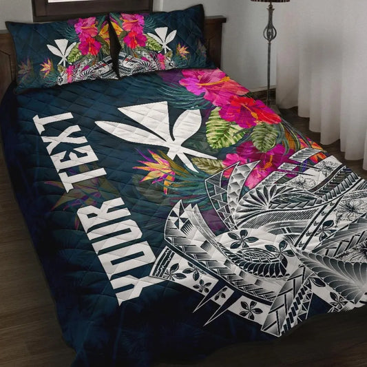 Polynesian Hawaii Custom Personalised Quilt Bed Set - Summer Vibes