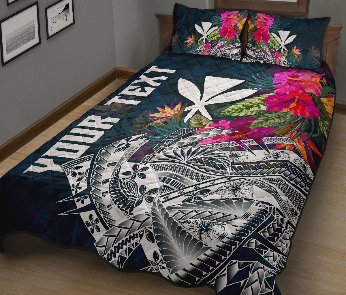 Polynesian Hawaii Custom Personalised Quilt Bed Set - Summer Vibes