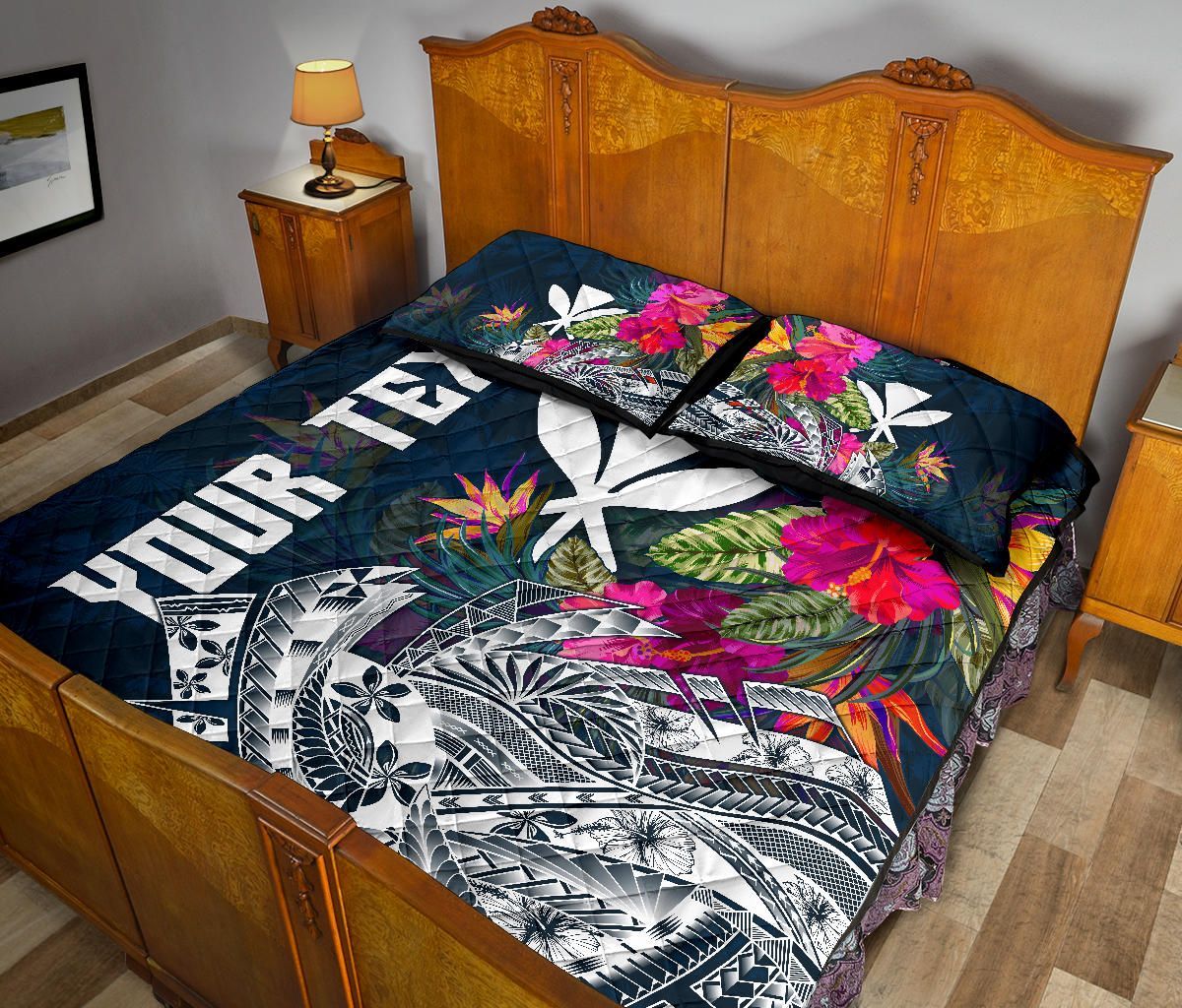 Polynesian Hawaii Custom Personalised Quilt Bed Set - Summer Vibes