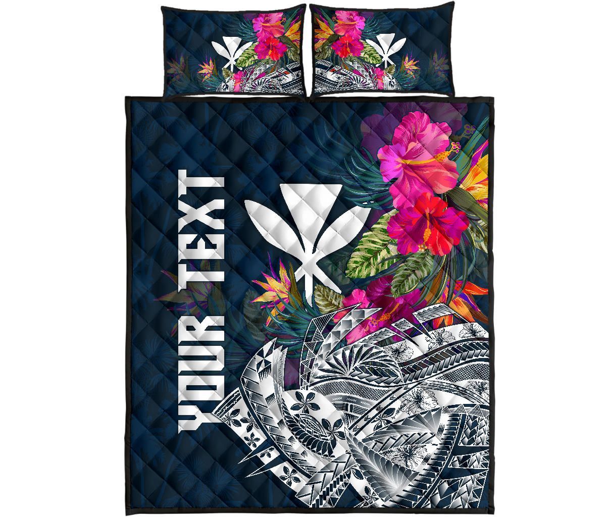 Polynesian Hawaii Custom Personalised Quilt Bed Set - Summer Vibes