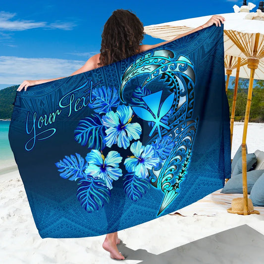 Polynesian Hawaii Custom Personalised Sarong - King Kamehameha Koa Spear