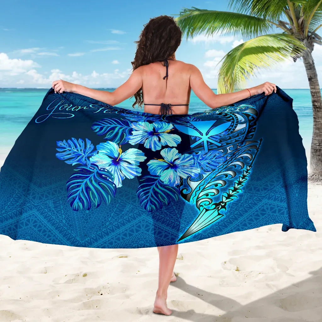 Polynesian Hawaii Custom Personalised Sarong - King Kamehameha Koa Spear
